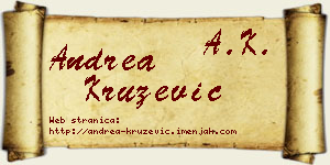 Andrea Kružević vizit kartica